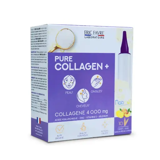 [EFSECOL10] PURE COLLAGEN + Unicadoses - 10 x 15ml Peche / Citron