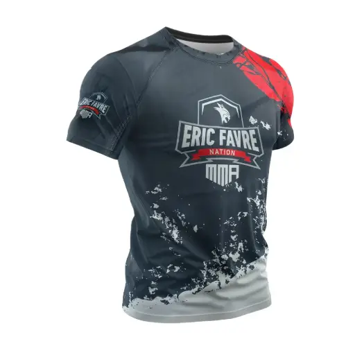 MMA T-Shirt Noir/Blanc/Rouge